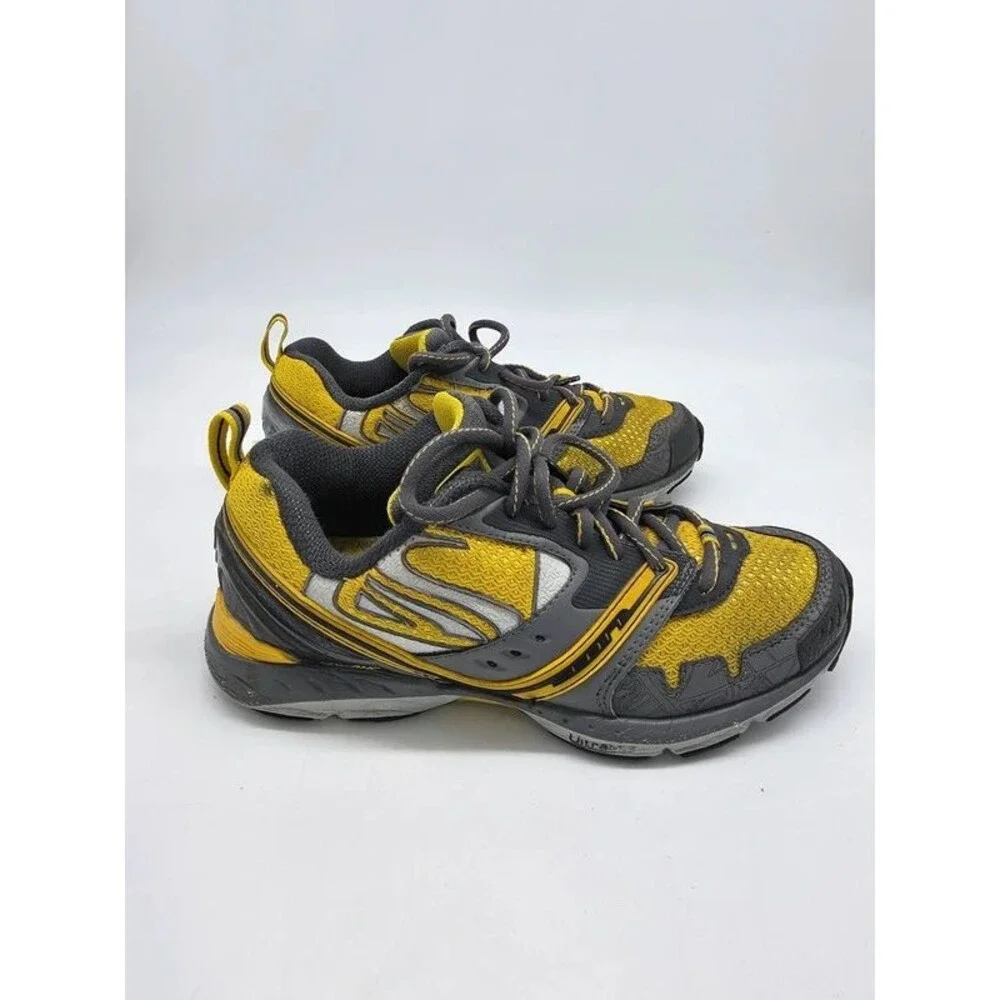 Scott Aztec Pro Trail Running Shoes Womens 8.5 Yellow Grey Carbon AHC Sneaker